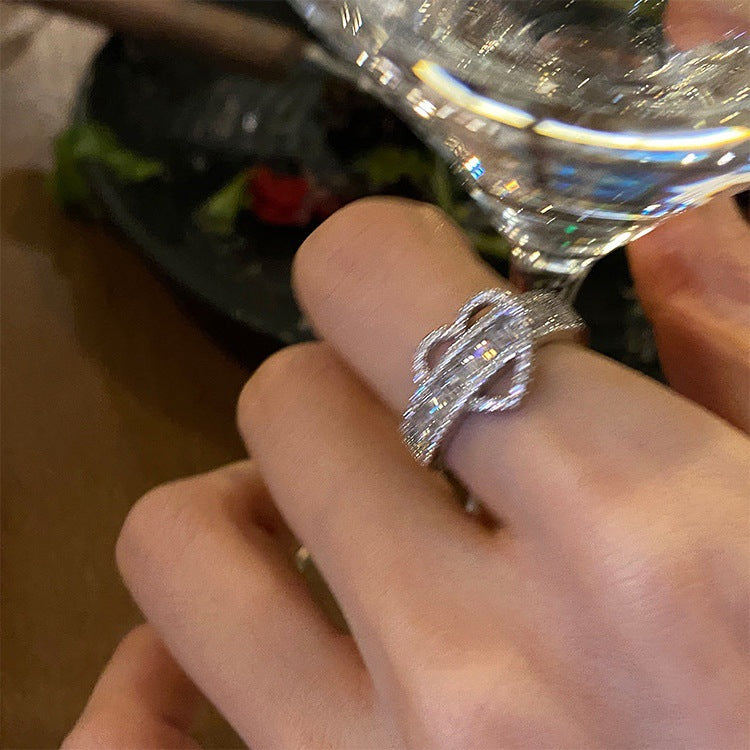Designer hart zirkonia ring