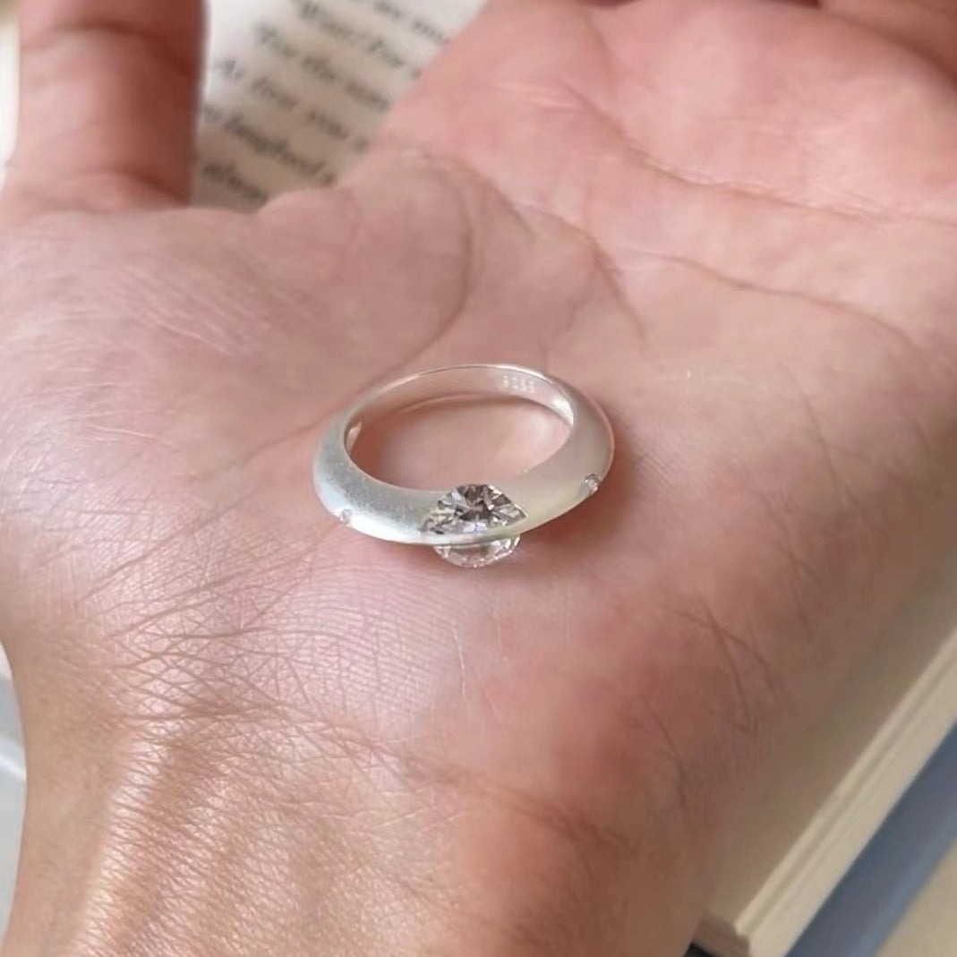 Sterling zilver ring Rondom de planeet