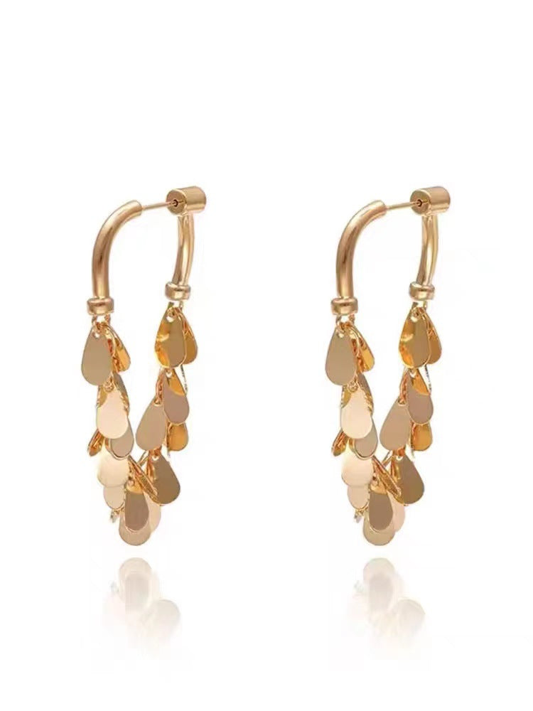 Paillettenoorbellen met kwastjes