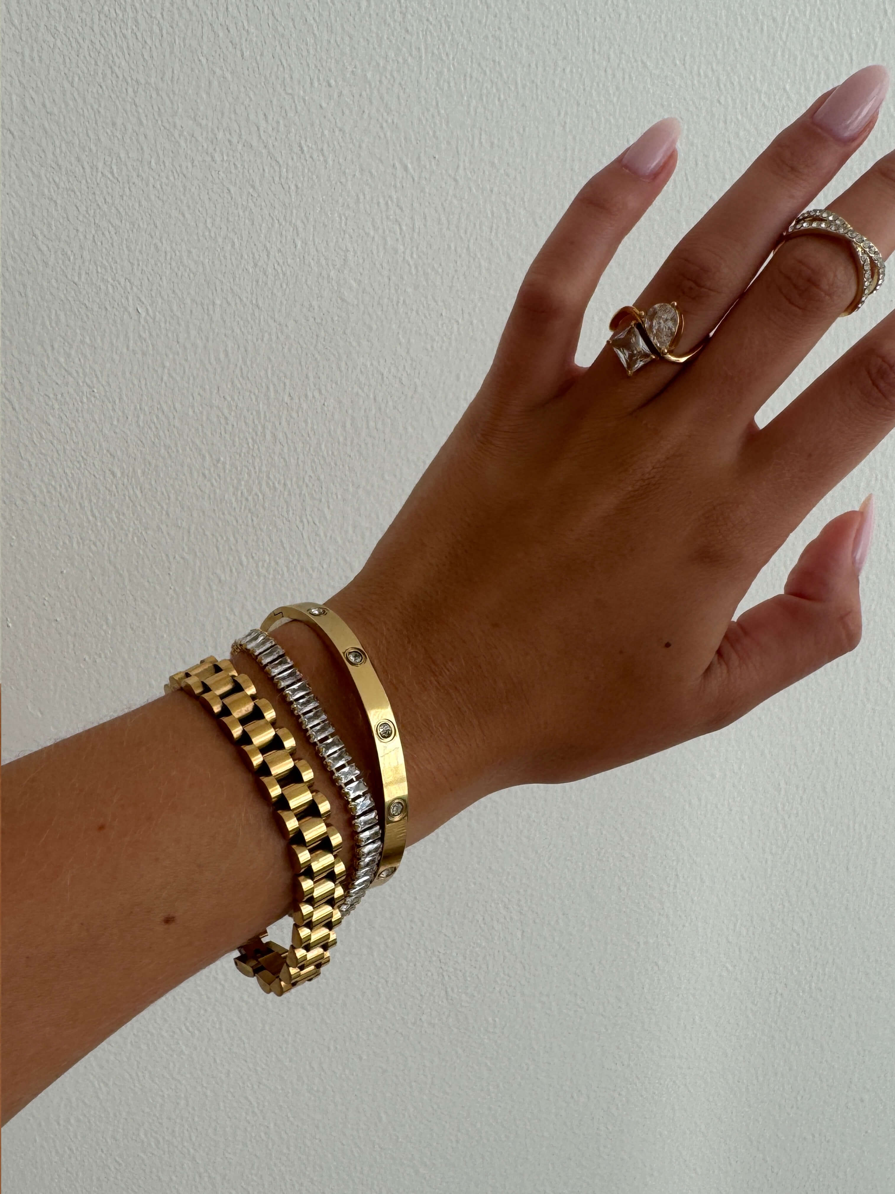 Baguette tennis armband