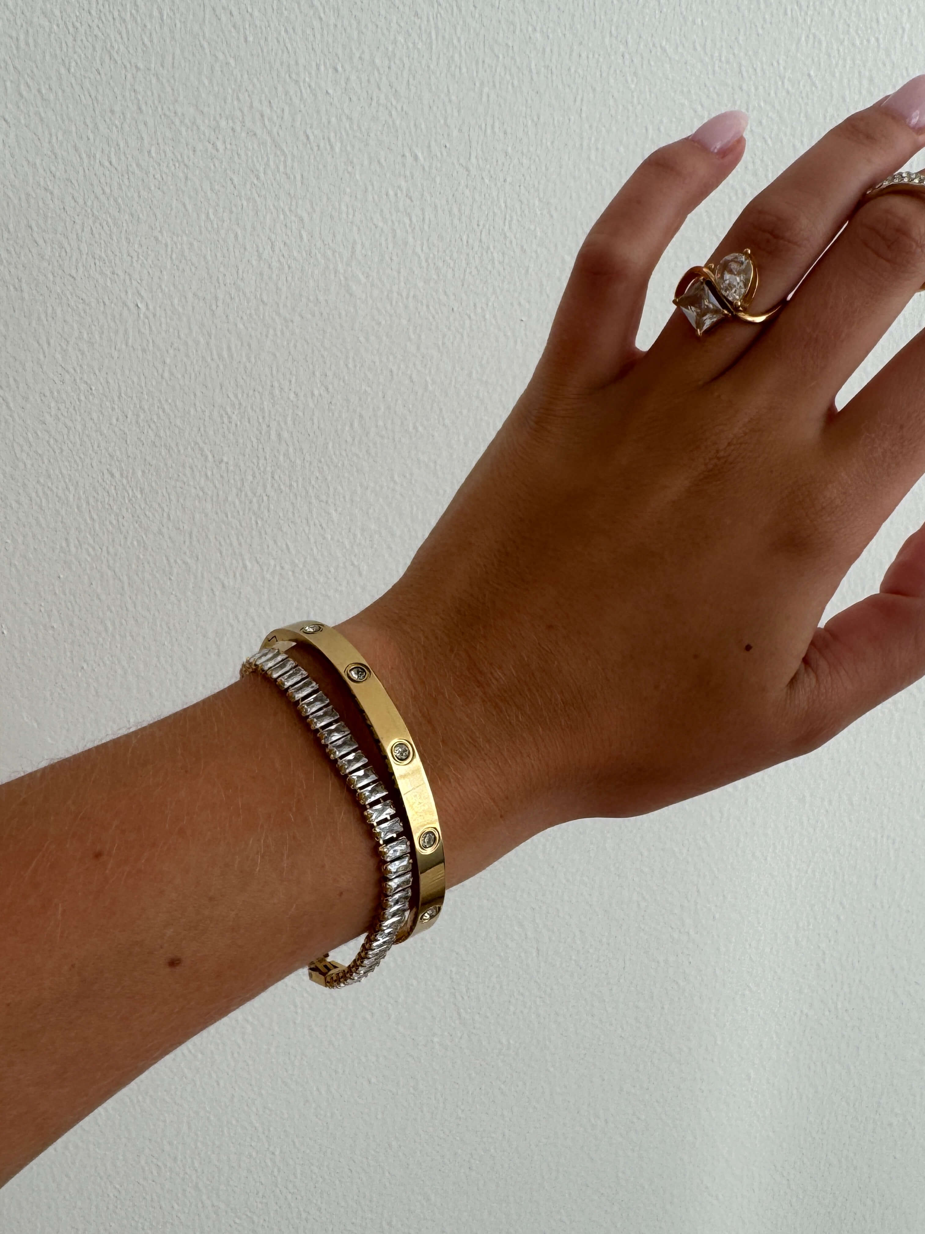 Baguette tennis armband