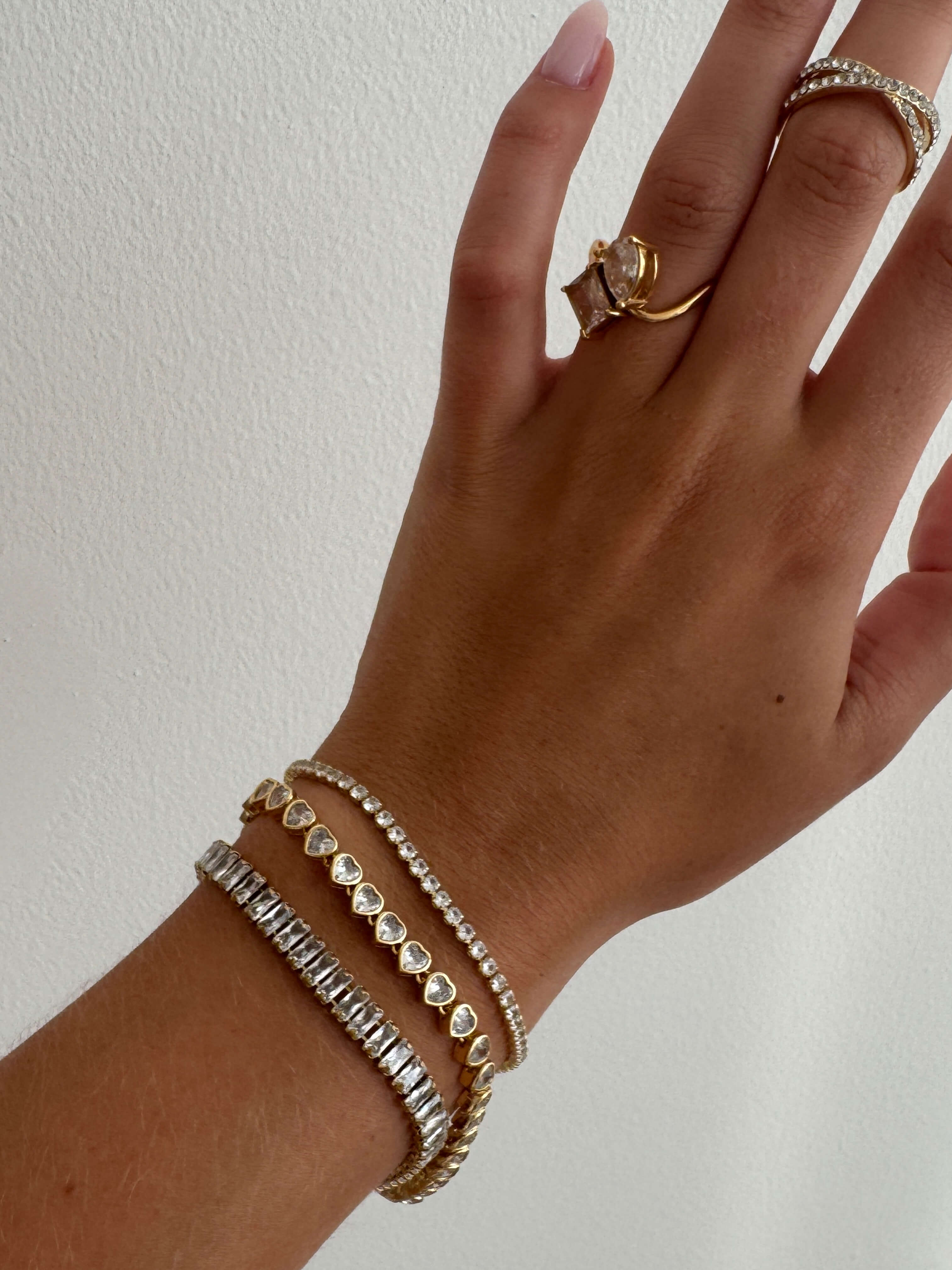 Baguette tennis armband