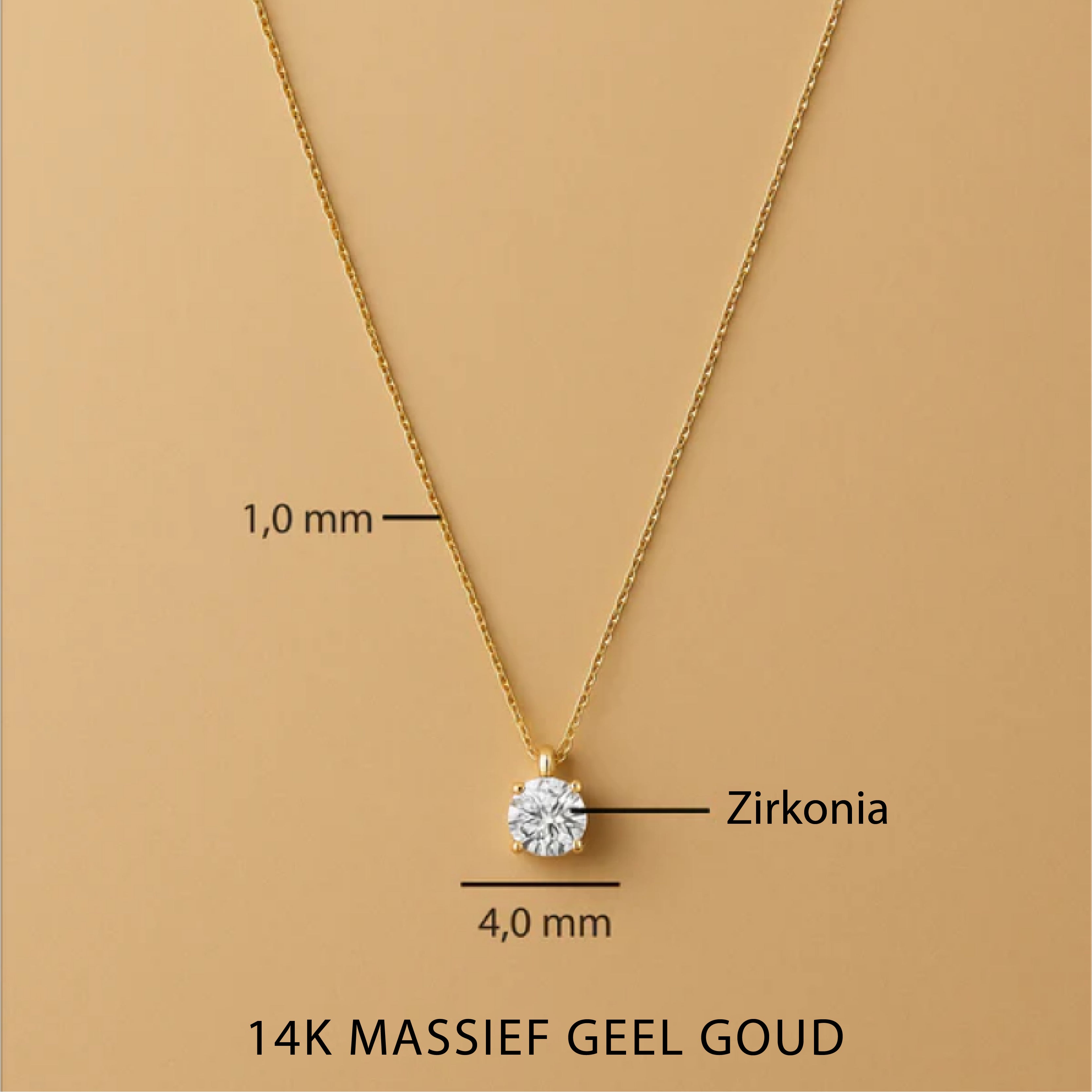 Cléa Hanger | Sprankelende Moissaniet in 14k Goud
