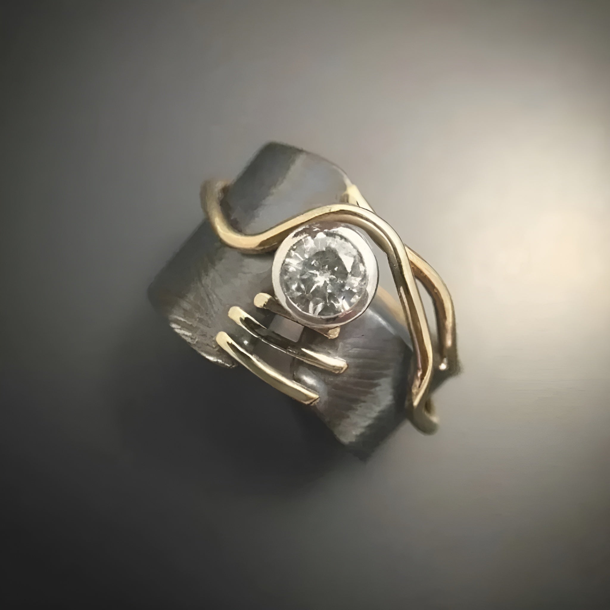 Deep – Lichtgevende vintage ring van zilver