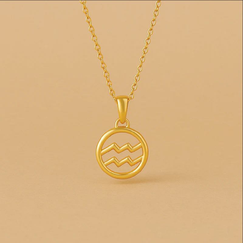 Zodiac Hanger Ketting | 18k Gouden Afwerking