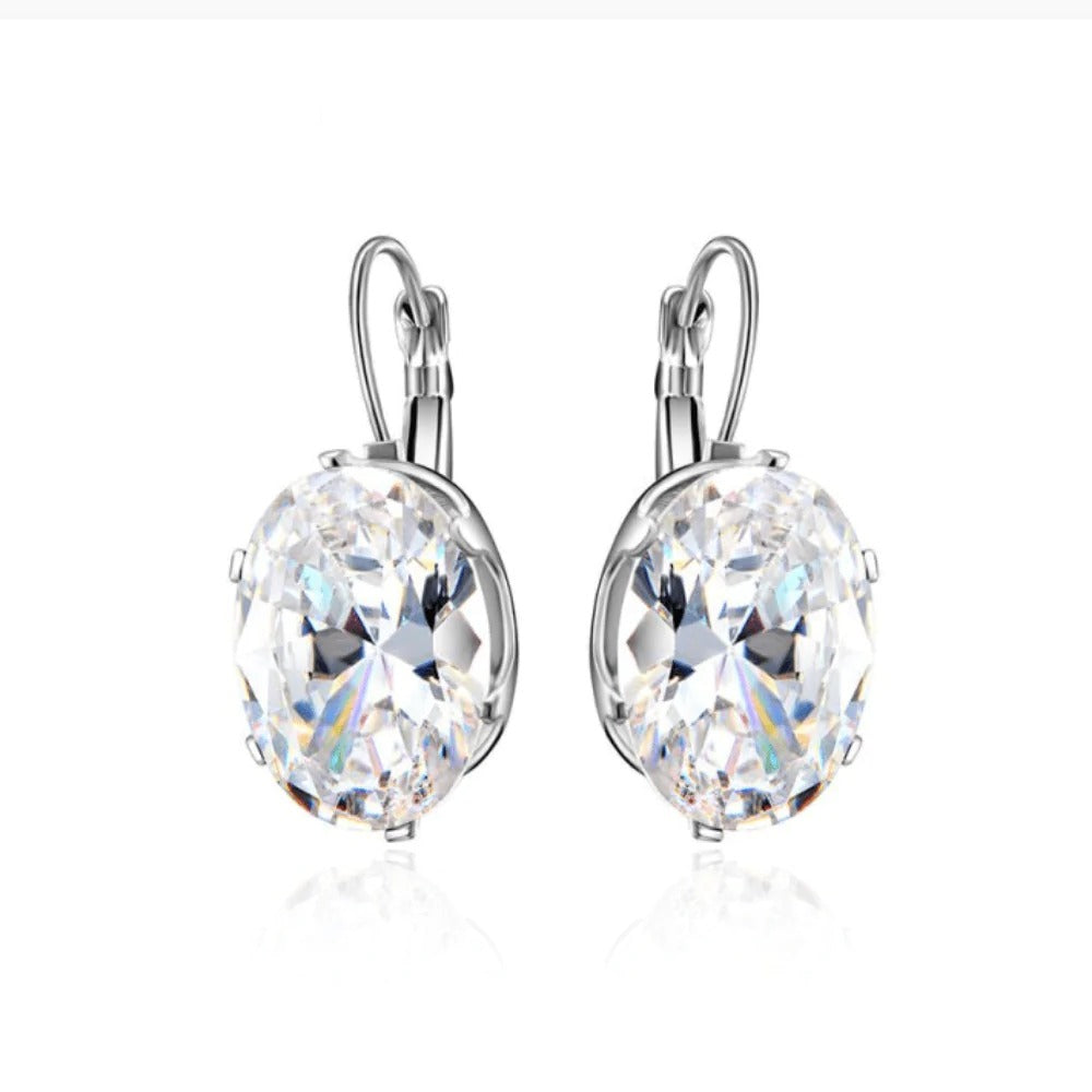 The Ivy Ovaal Geslepen Oorbellen