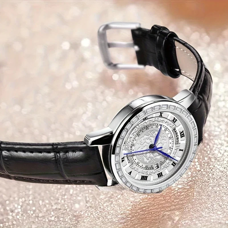 Modieus dameshorloge met Romeinse cijfers