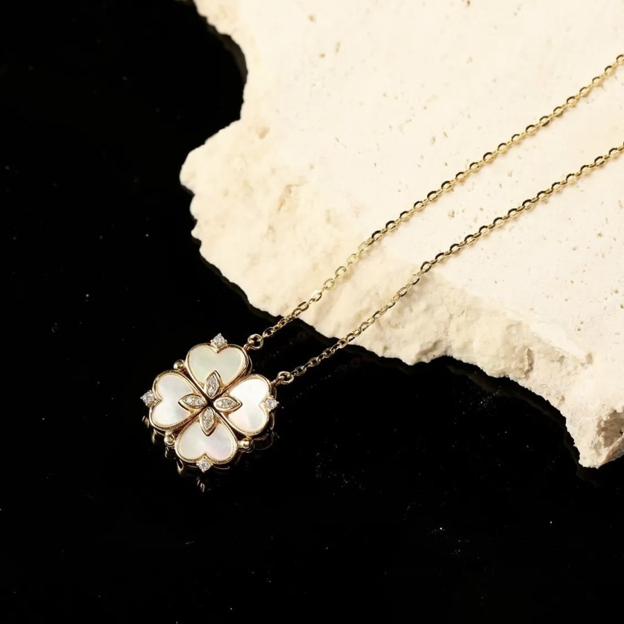 Betoverende Klaverblad Ketting