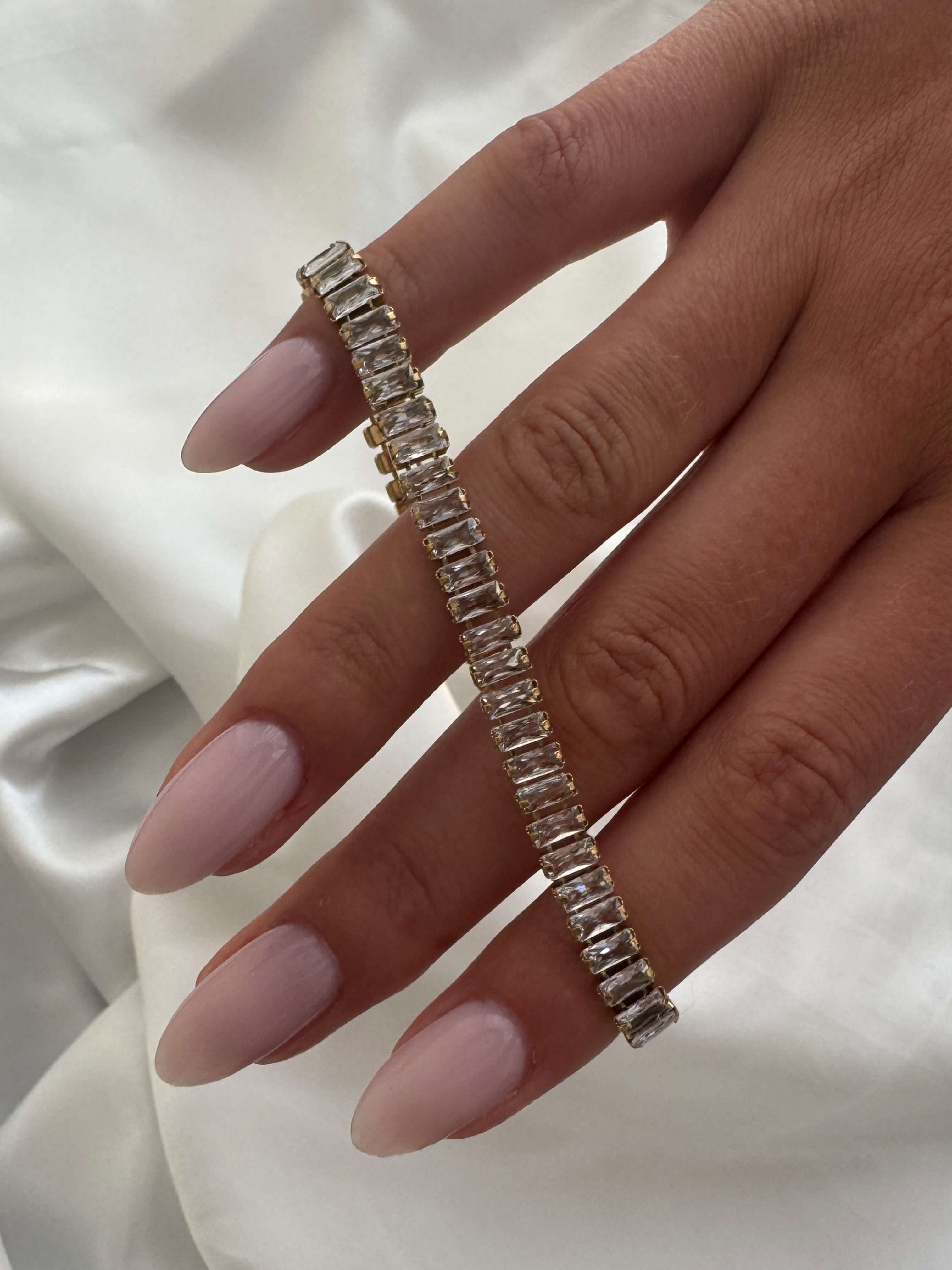 Baguette tennis armband