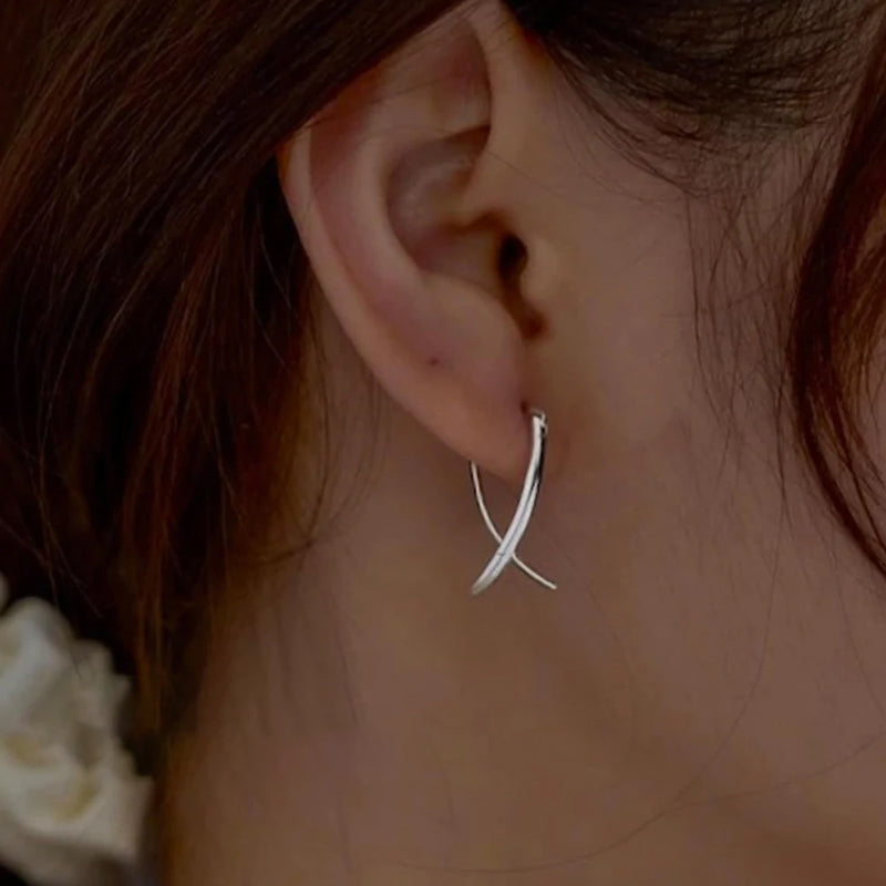 Eenvoudige lijn oorbellen