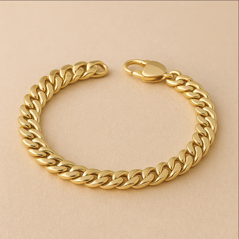 Estate Cuban Armband | Gepolijste 16k Gouden Afwerking