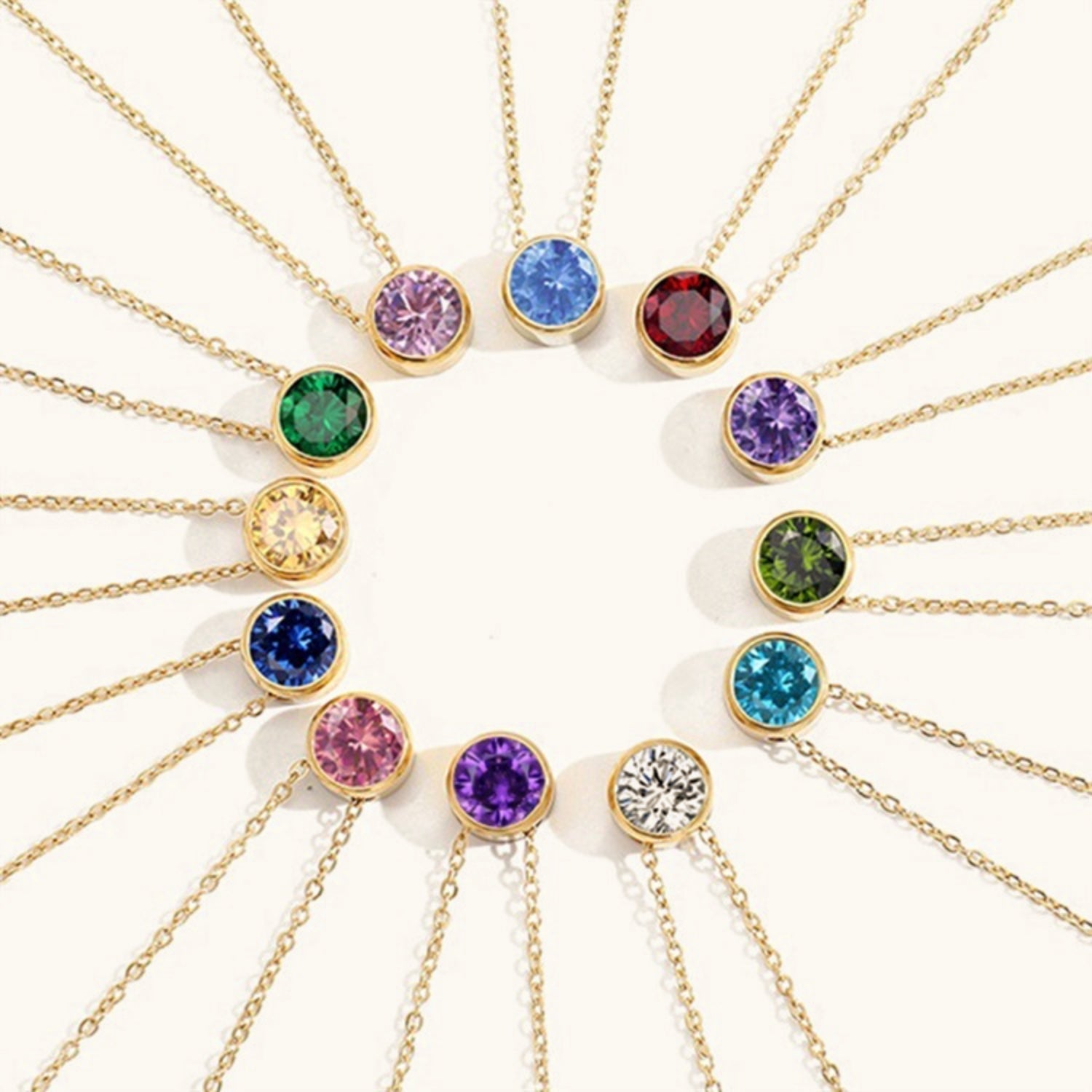 Amelia geboortesteen ketting