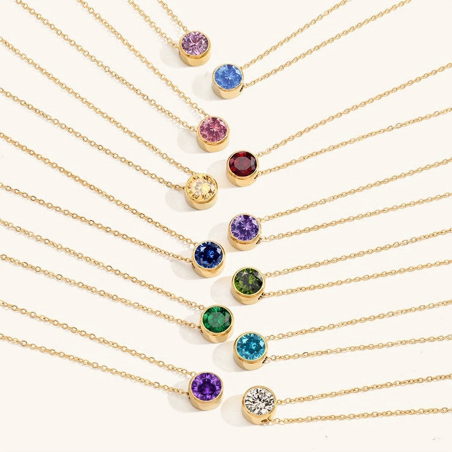 Amelia geboortesteen ketting