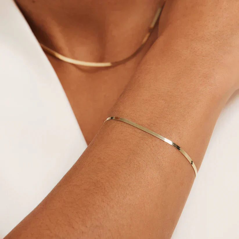 Soleil Serpent | Elegante 14k Gouden Statement Armband