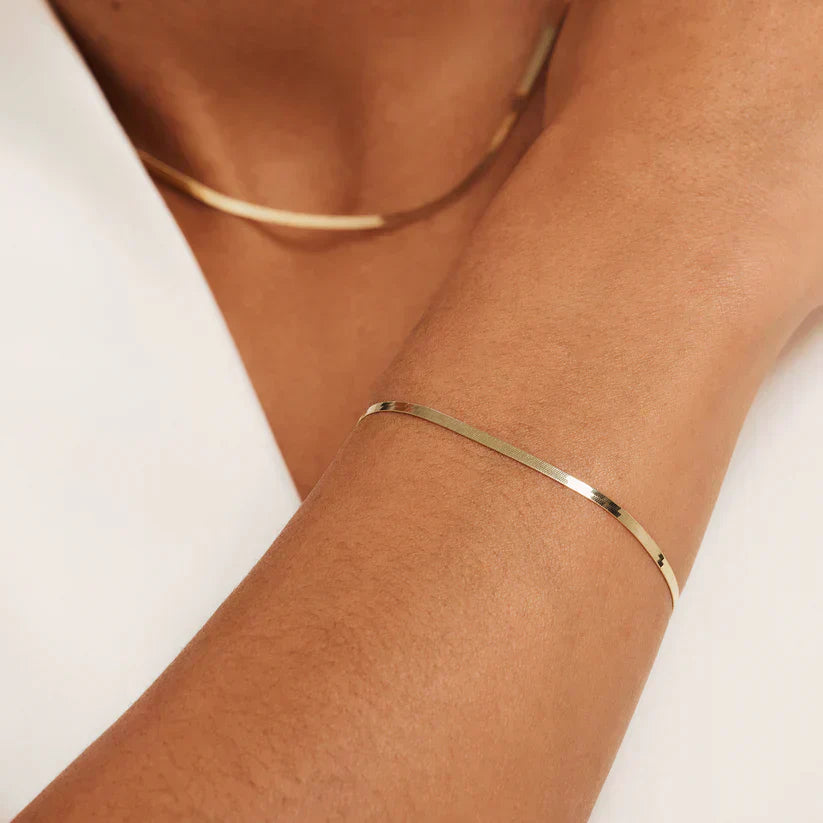 Soleil Serpent | Elegante 14k Gouden Statement Armband