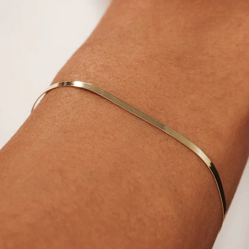 Soleil Serpent | Elegante 14k Gouden Statement Armband