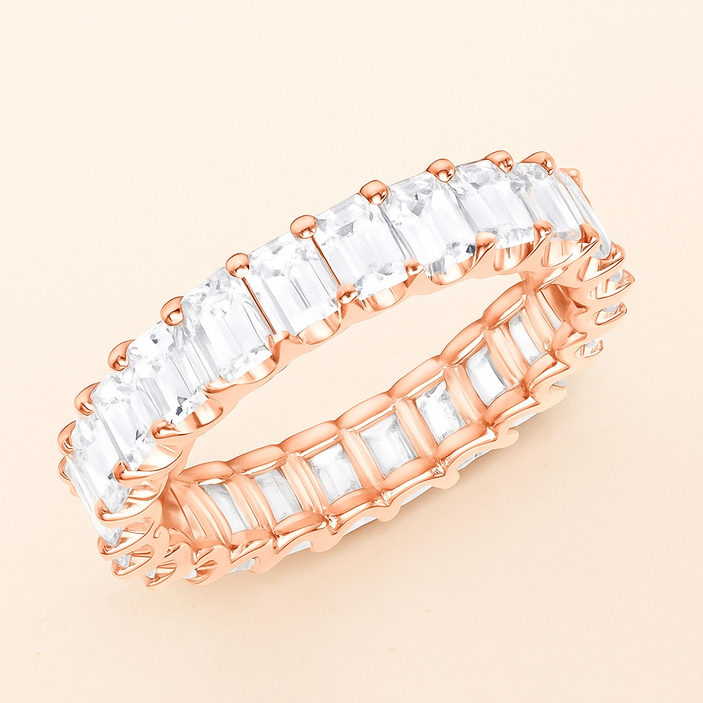 Elegante Volledige Cirkel Synthetische Zirkonia Ring voor Vrouwen