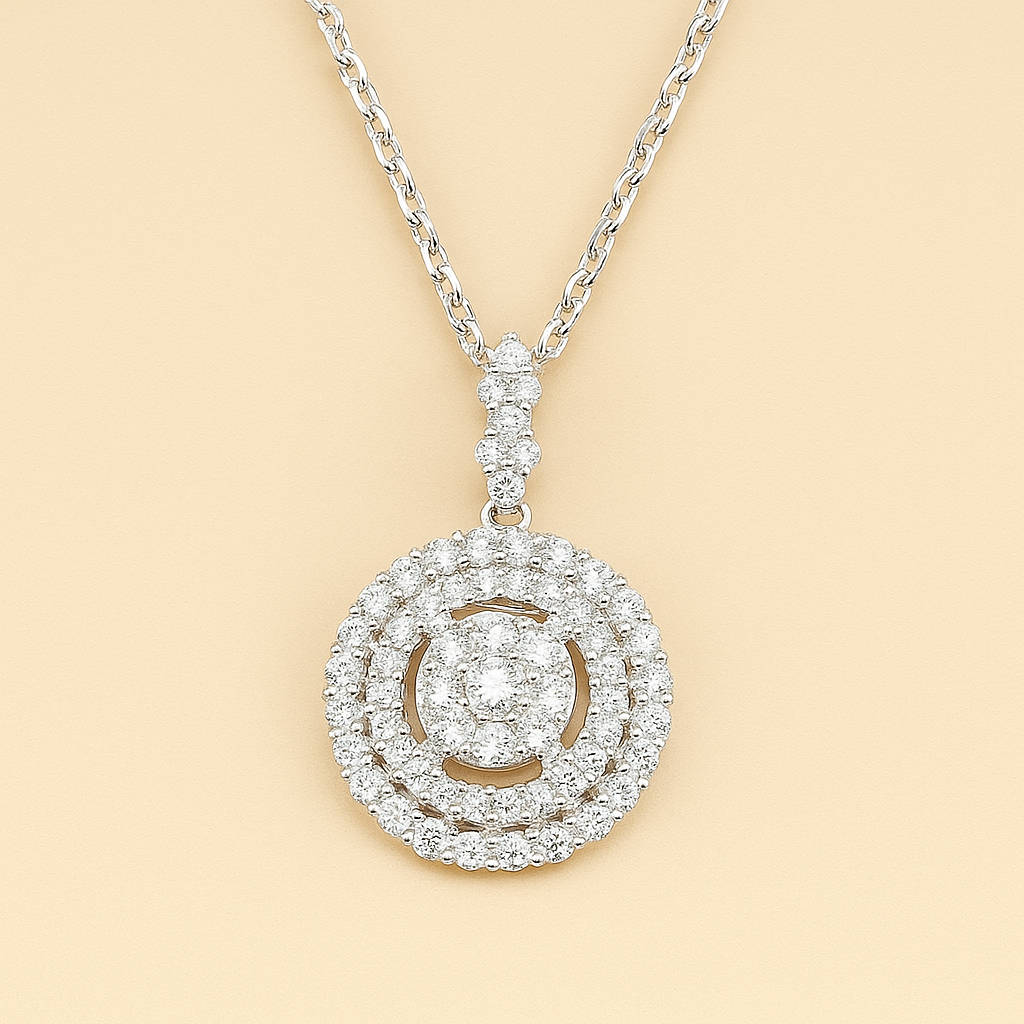 Luxe Glanzende Ronde Zirkonia Hangerketting