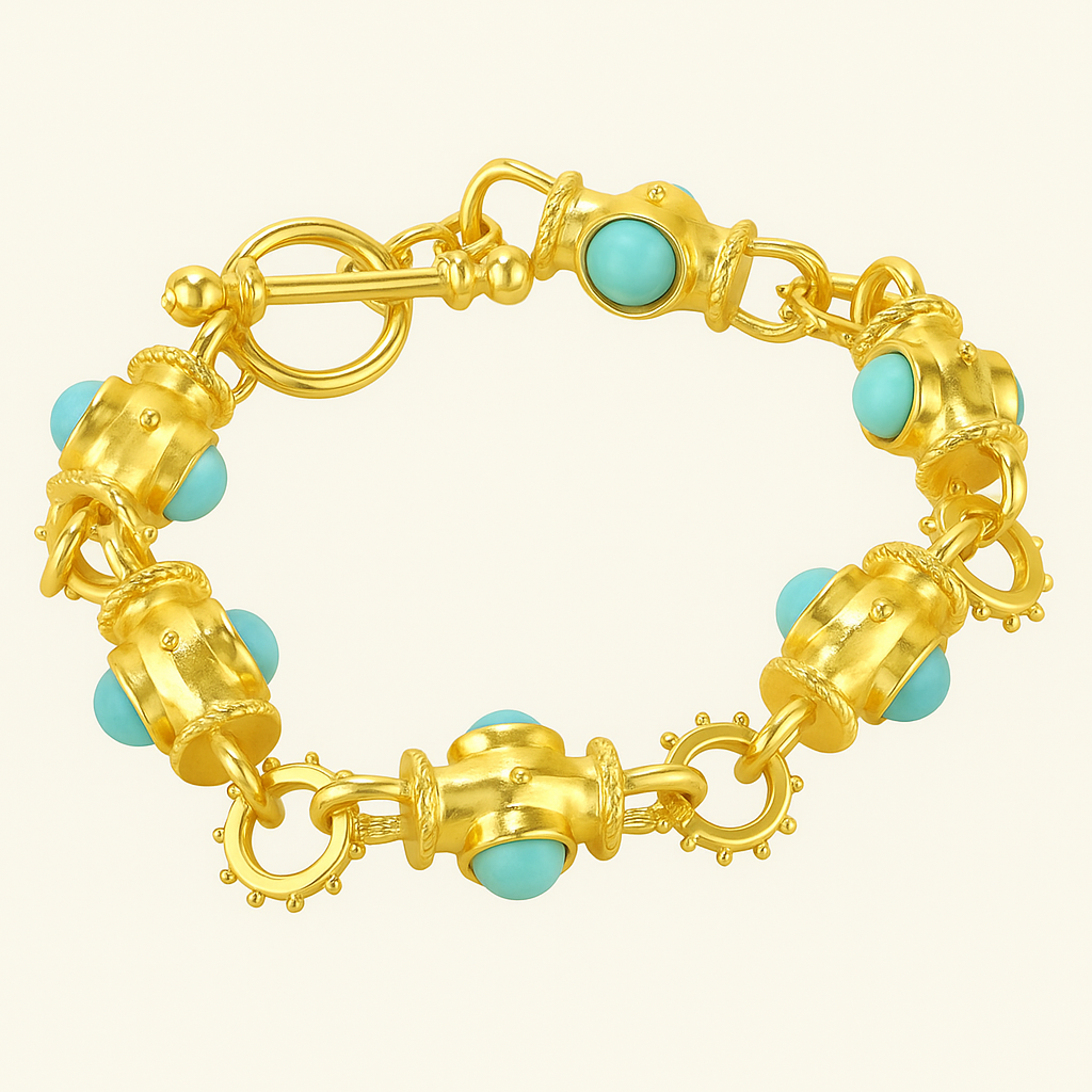 Boho Turquoise Schakelarmband