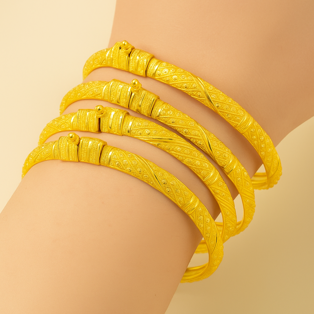 Luxe Goudvergulde Tribale Koperen Armband