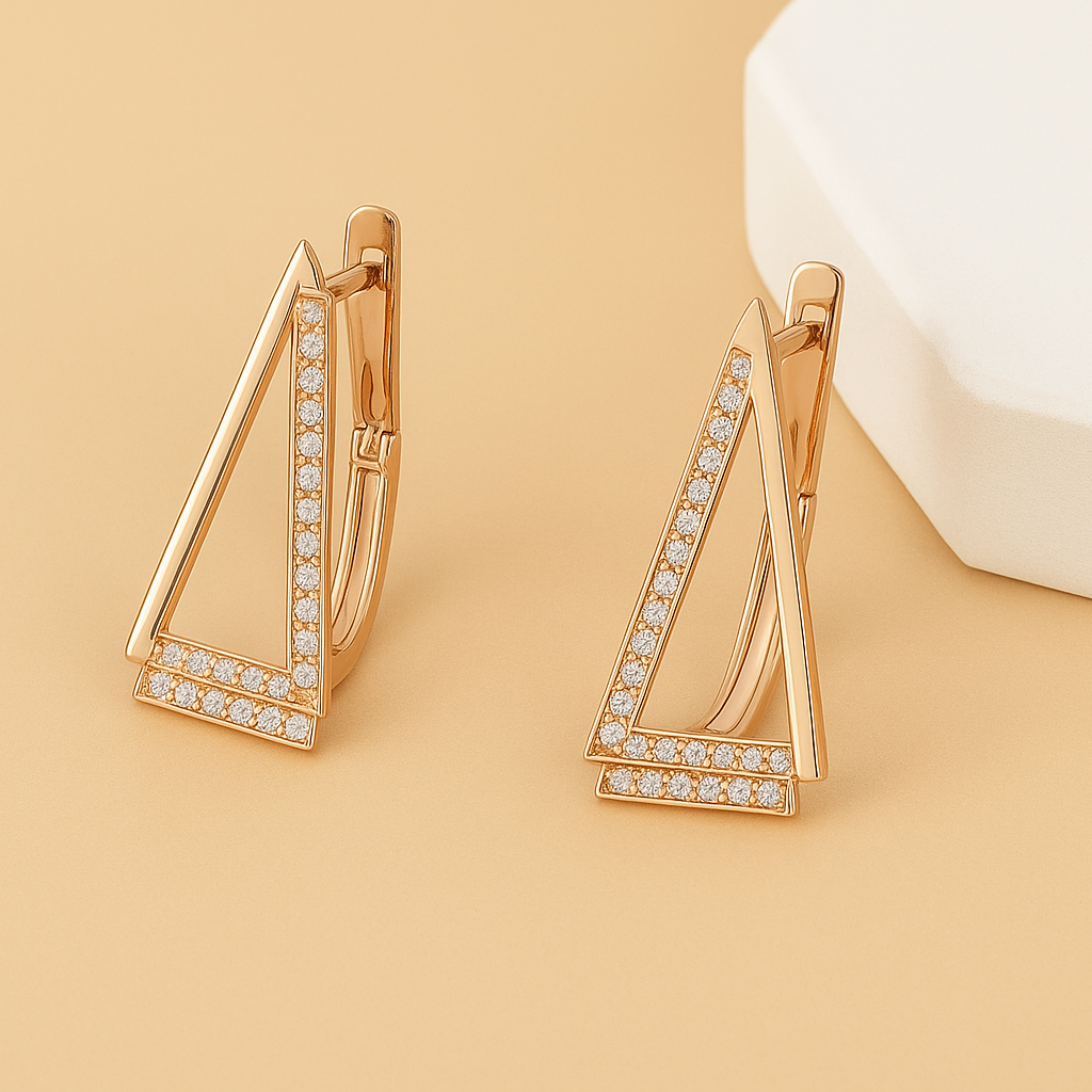 Trendy Geometrische Driehoekige Oorhangers