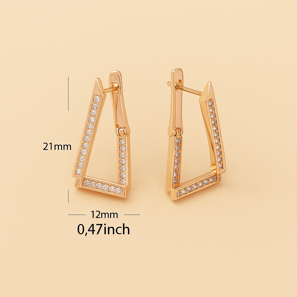 Trendy Geometrische Driehoekige Oorhangers