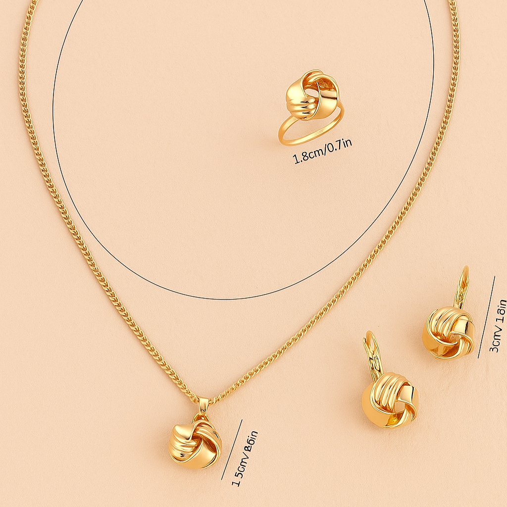 3-delige Retro Rozen Sieradenset