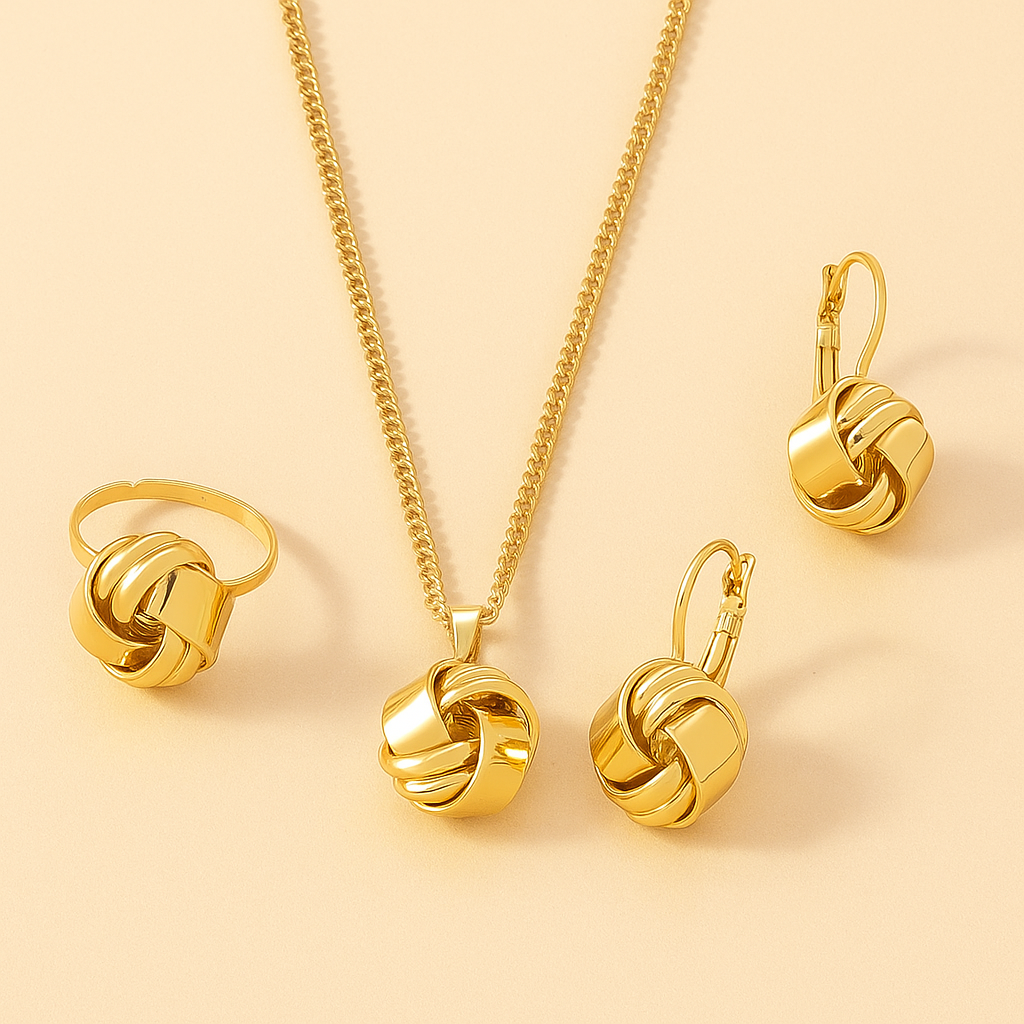 3-delige Retro Rozen Sieradenset