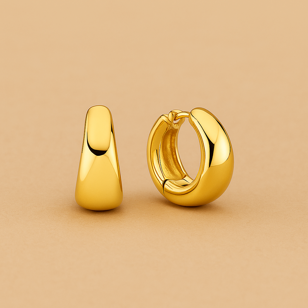 Rue Mini Hoop Oorbellen in 18k Goud