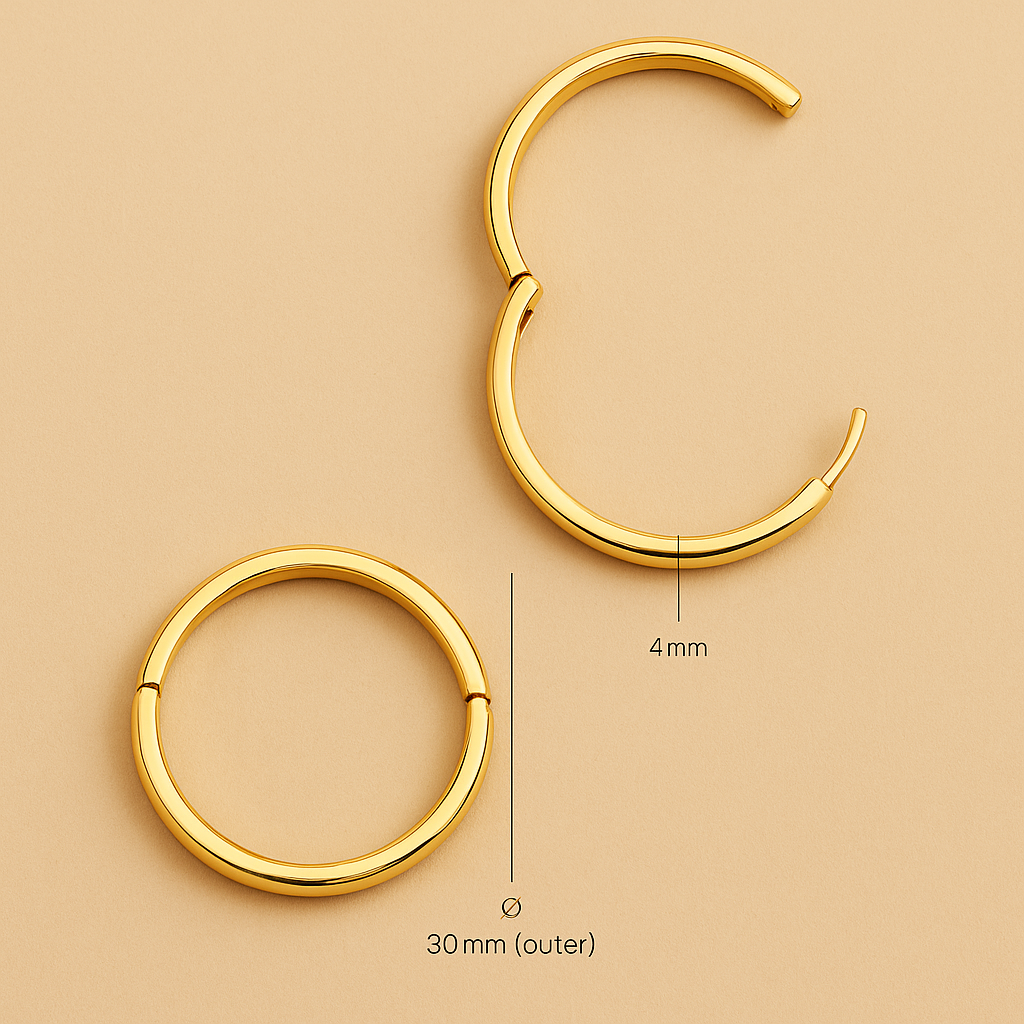 Gia | Gesculpteerde 18k Gouden Statement Hoepels