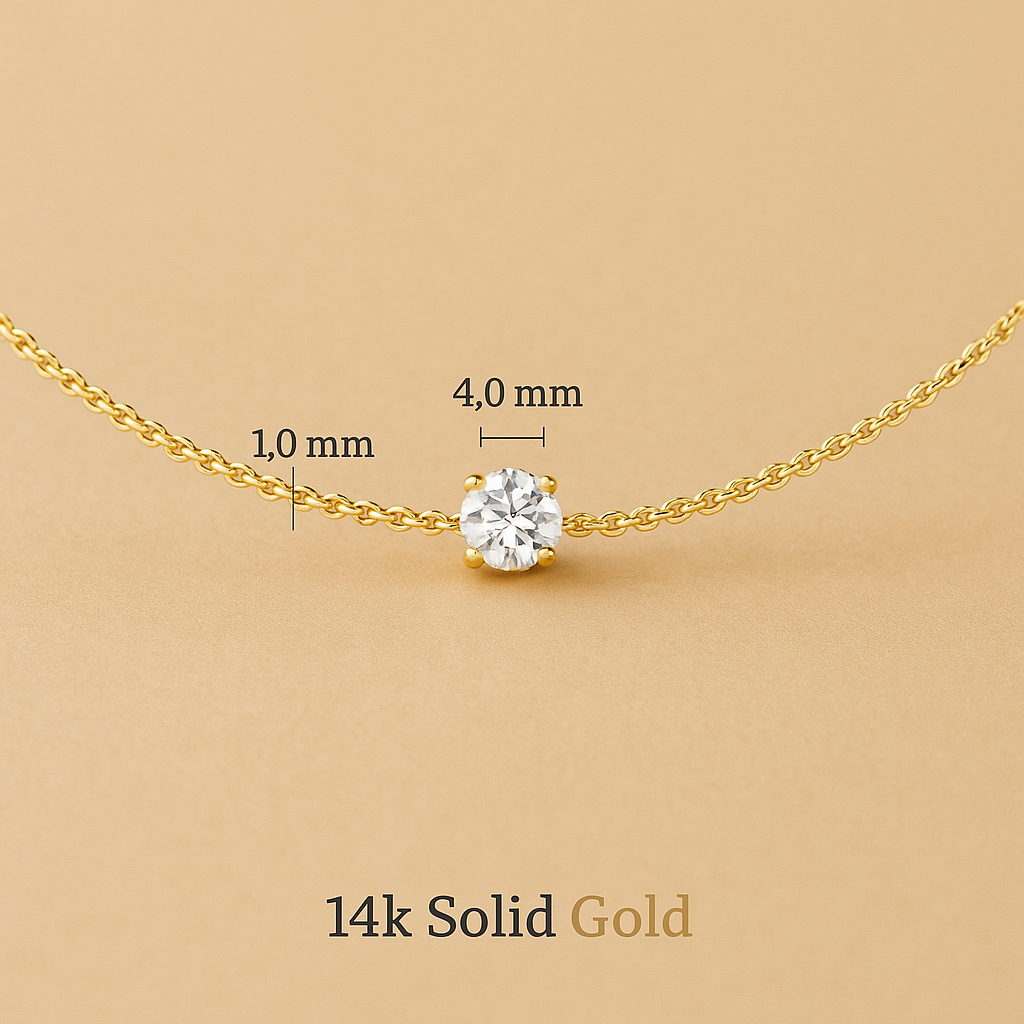 Cléa Set | Sprankelende Moissaniet in 14k Goud
