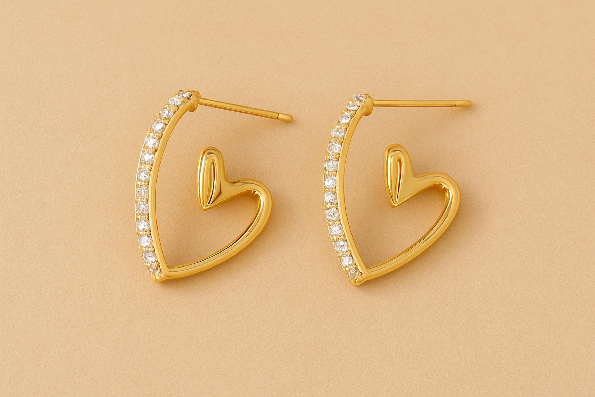 Elegante hoepel oorbellen met minimalistische chique stijl