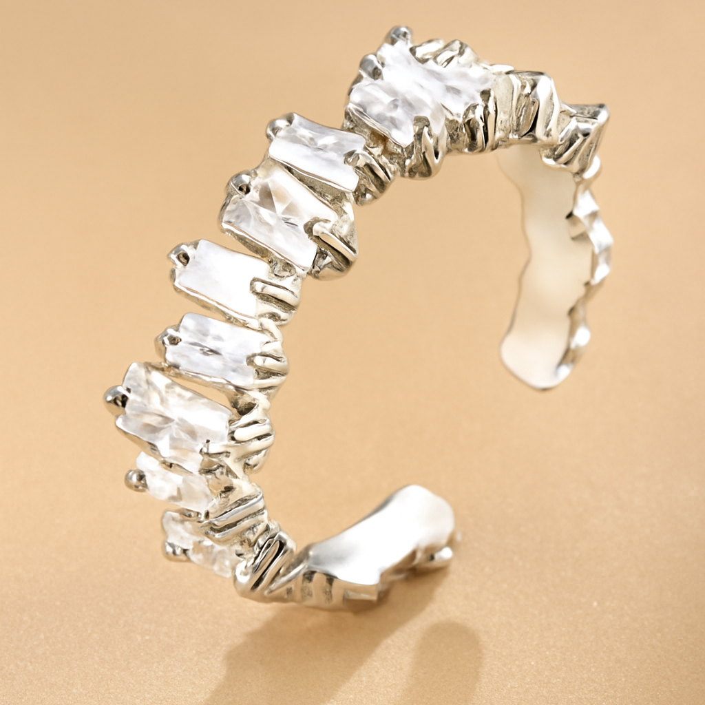 Hip-Hop Stijl Ring met Strassaccenten