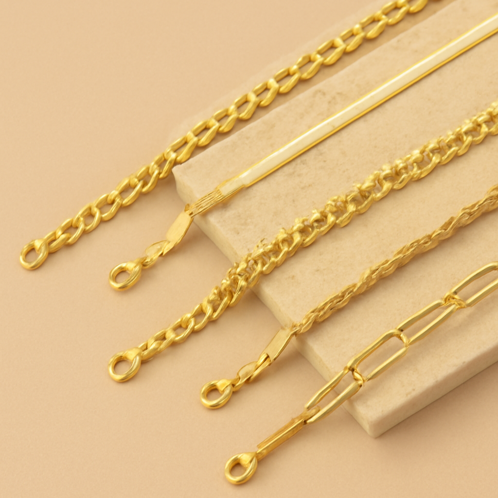 18K Vergulde Armbandenset - 5 Stuks