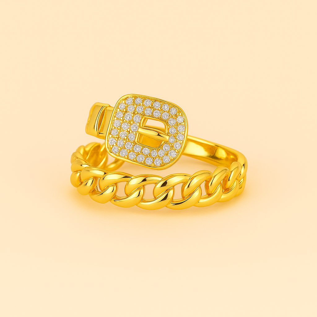 Elegante open ring - Zirkonia