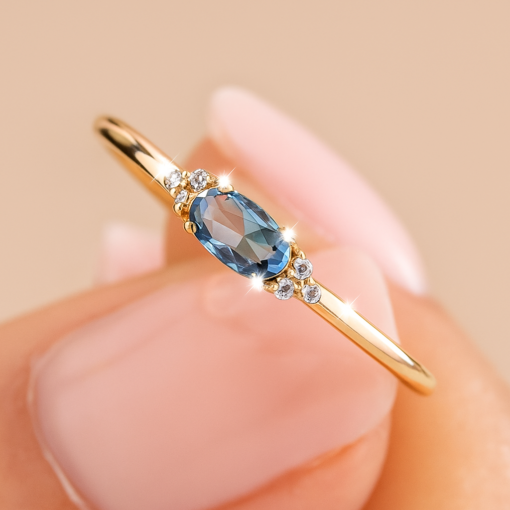 Claire Minimalistische Multi-Kleur Inleg Ring