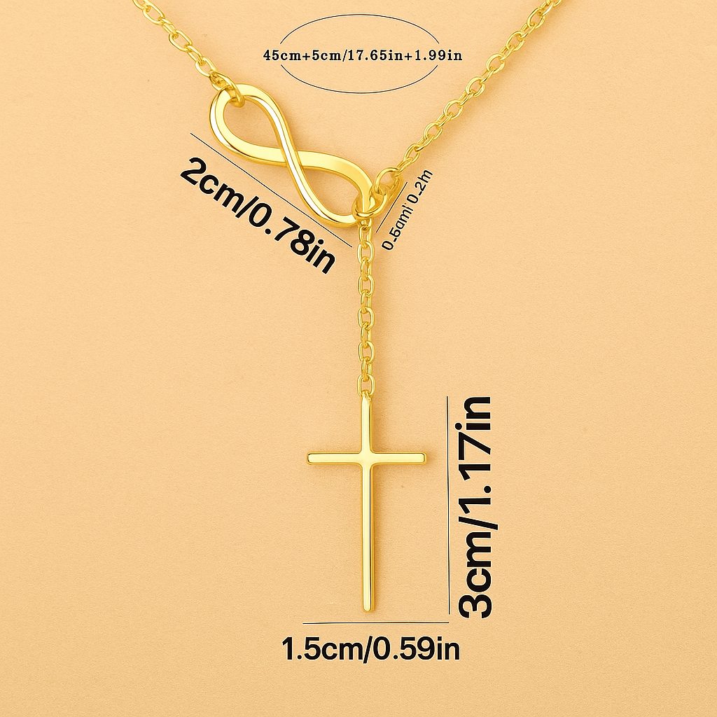 Infinity Kruis Ketting – Chique Gouden Symbool Sieraad
