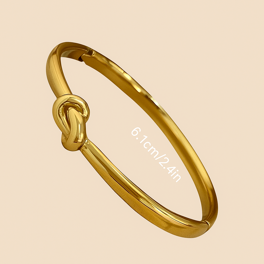 Minimalistische Gouden Armband – Chique Knoopdesign voor Dames