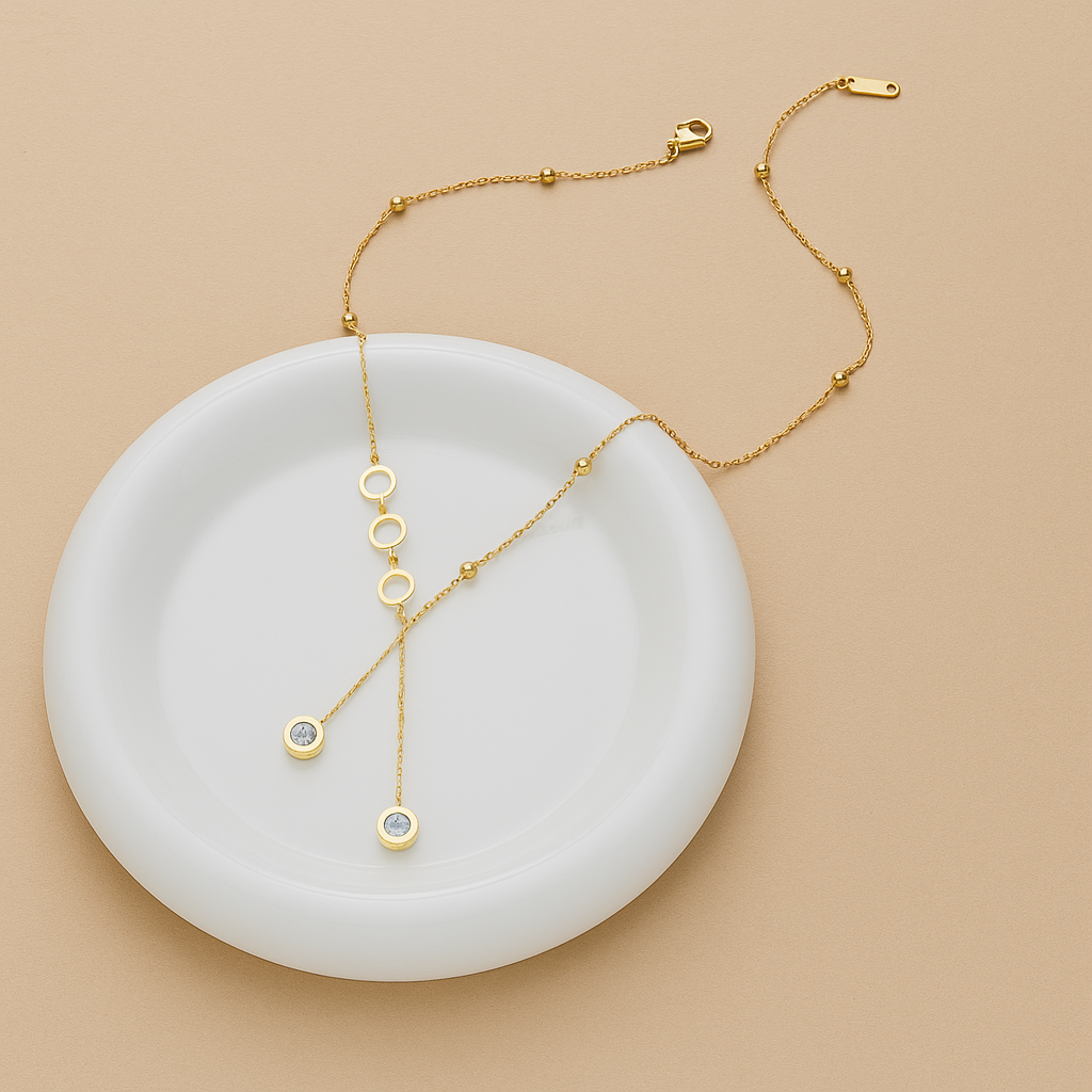 Luxueuze Gouden Cirkelhanger – Trendy Retro Ketting voor Dames