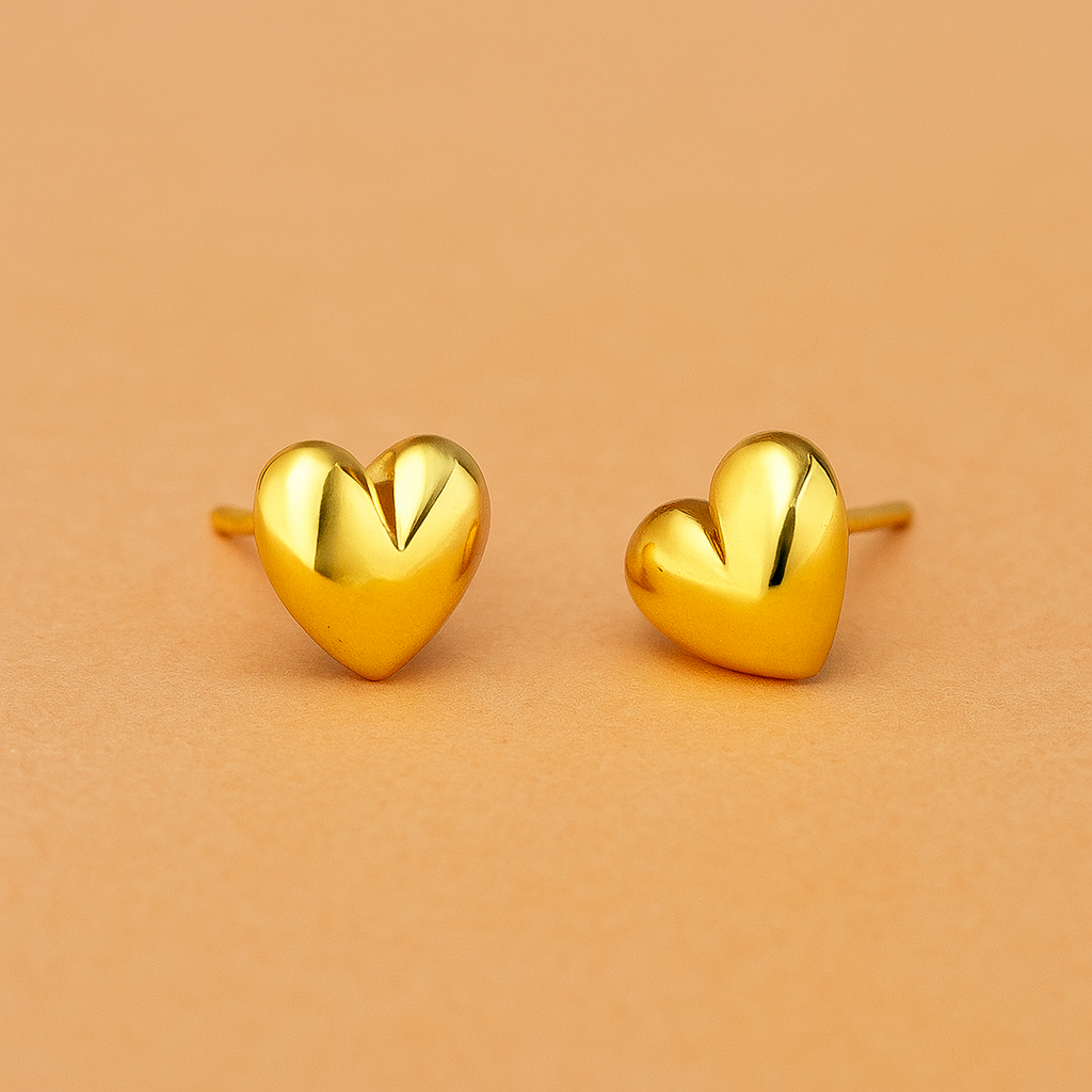 Gouden Hartslagen Minimalistische Stekertjes voor Dagelijkse Elegantie