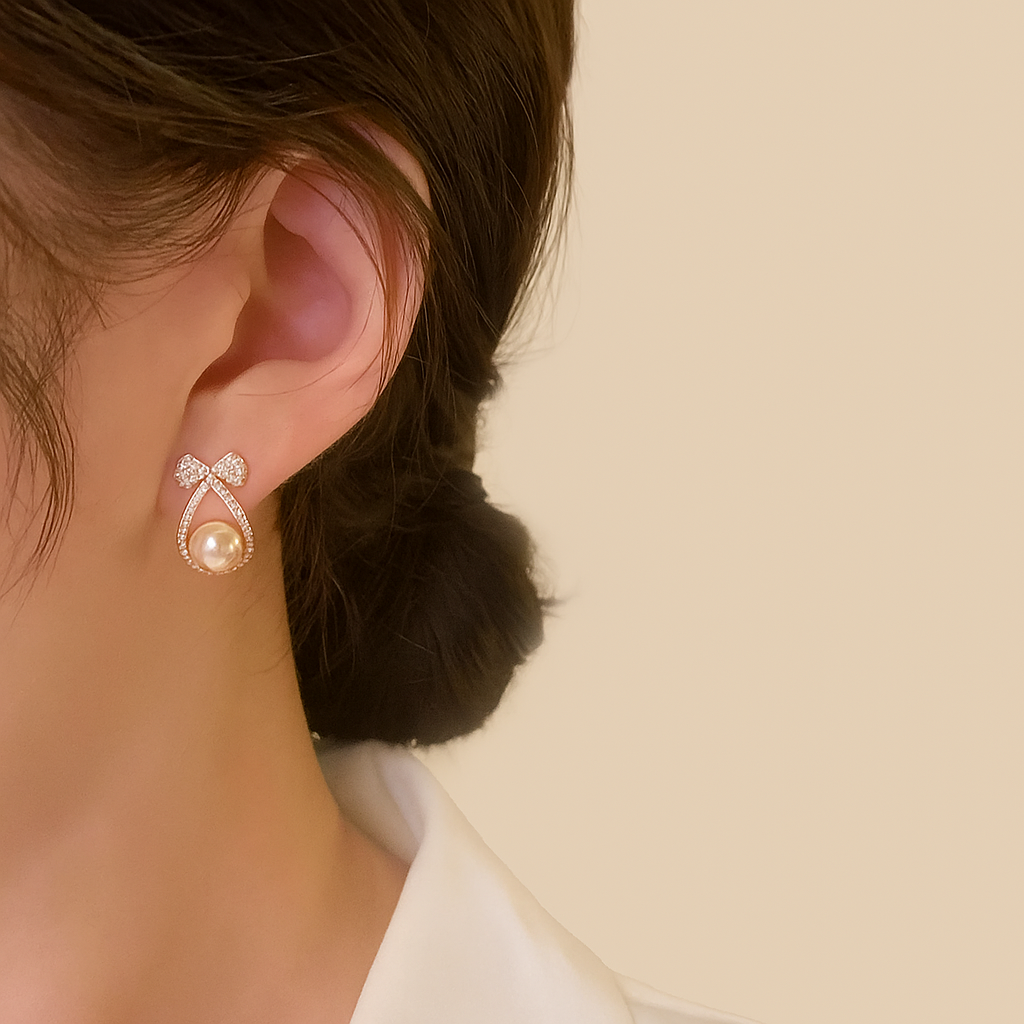 Franse Strikoorbellen met Parel en Kristallen