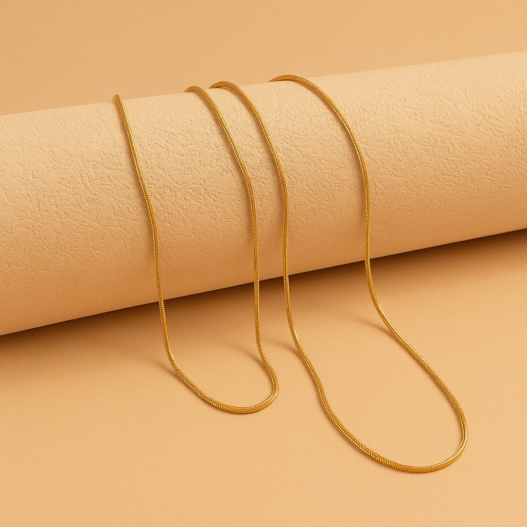 Licht Luxueuze Dubbele Laag Slangenbot Ketting | Goudgeplateerd