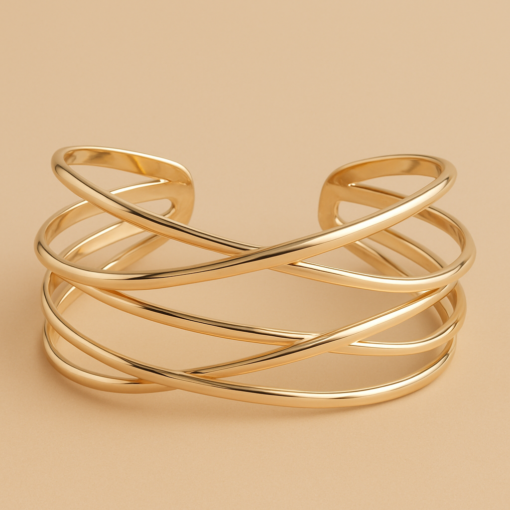 Holle Gelaagde Manchetarmband – Verguld met 18K Goud