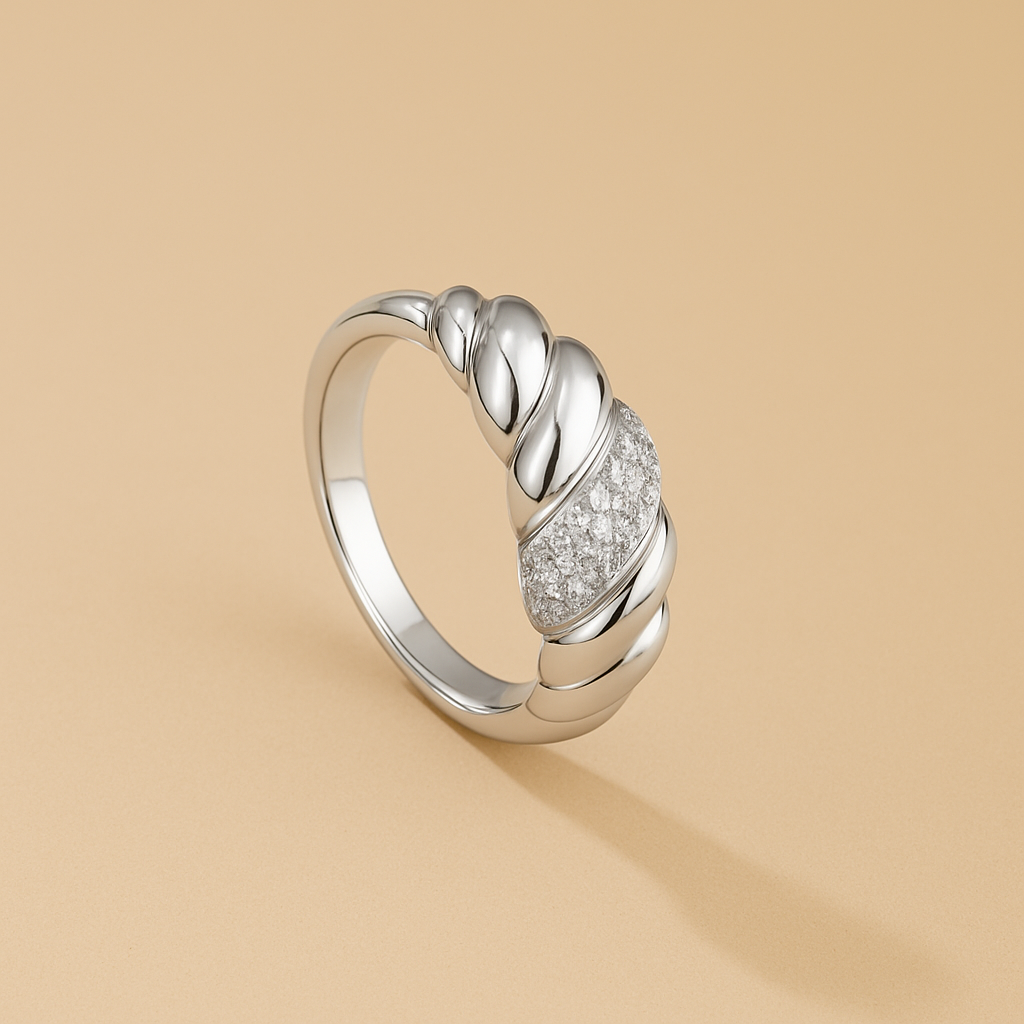 Exquisite Croissant Ring - Lichte Luxe Vrouwen Accessoires