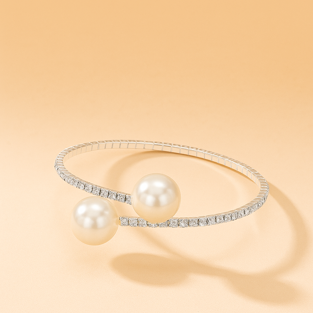 Prachtige parel manchet - elegante vintage bruiloft accessoire