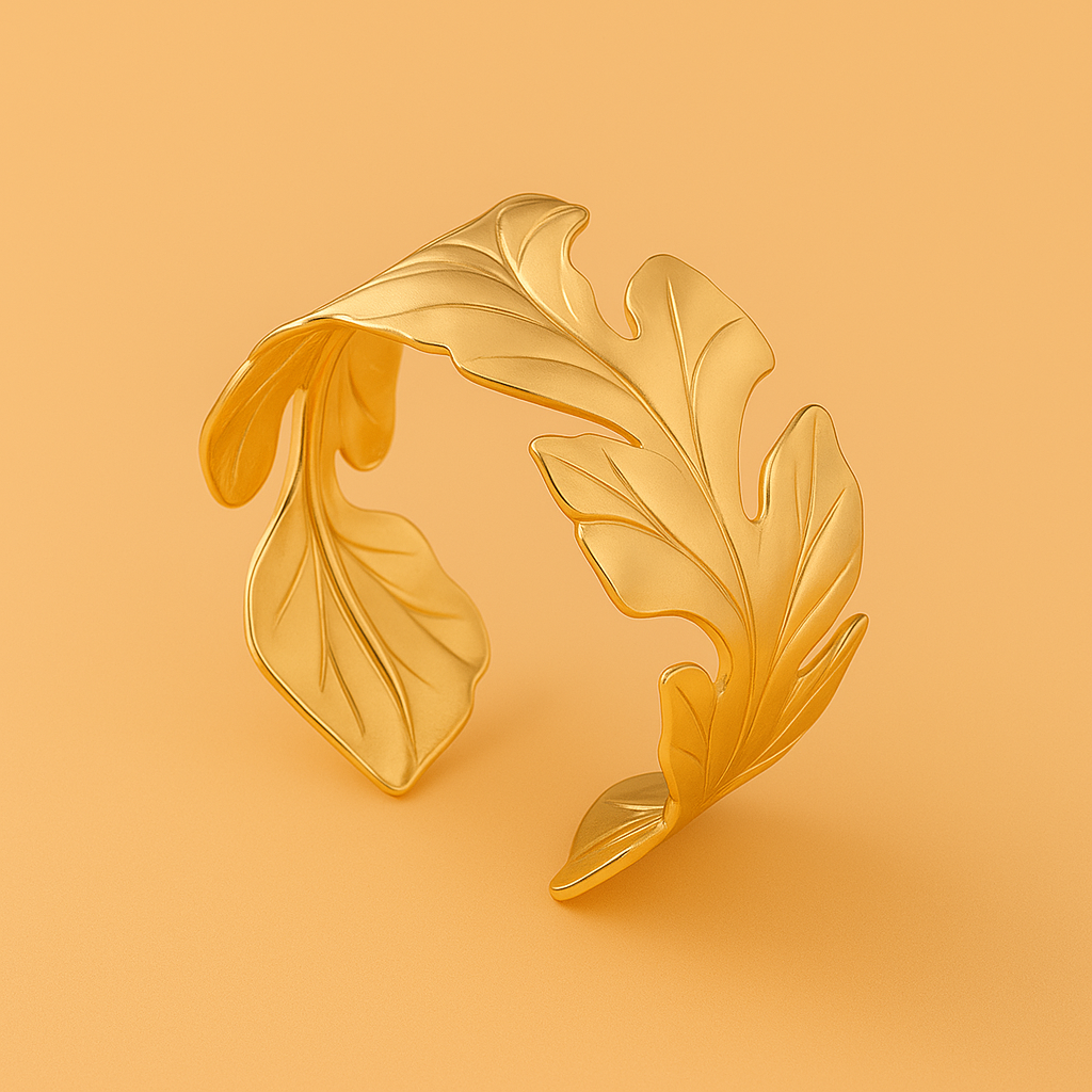 Damesarmband met gouden blad - Chic accessoire voor elke dag