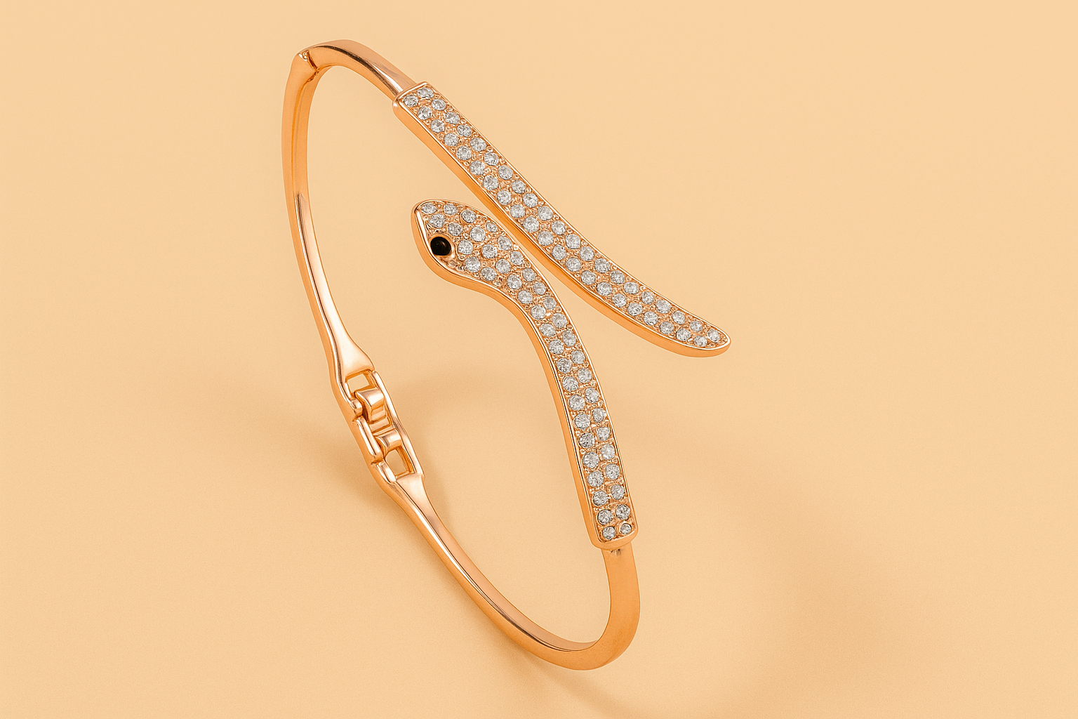 Hip Hop Slangenarmband met Glinsterende Strass steentjes