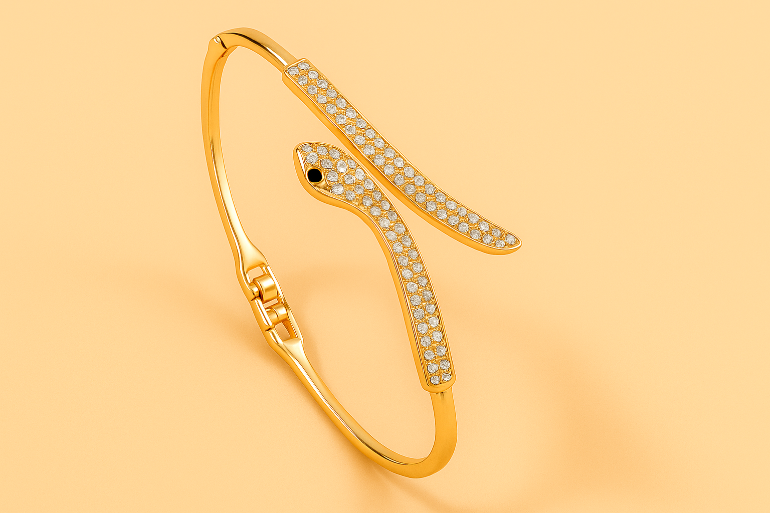 Hip Hop Slangenarmband met Glinsterende Strass steentjes