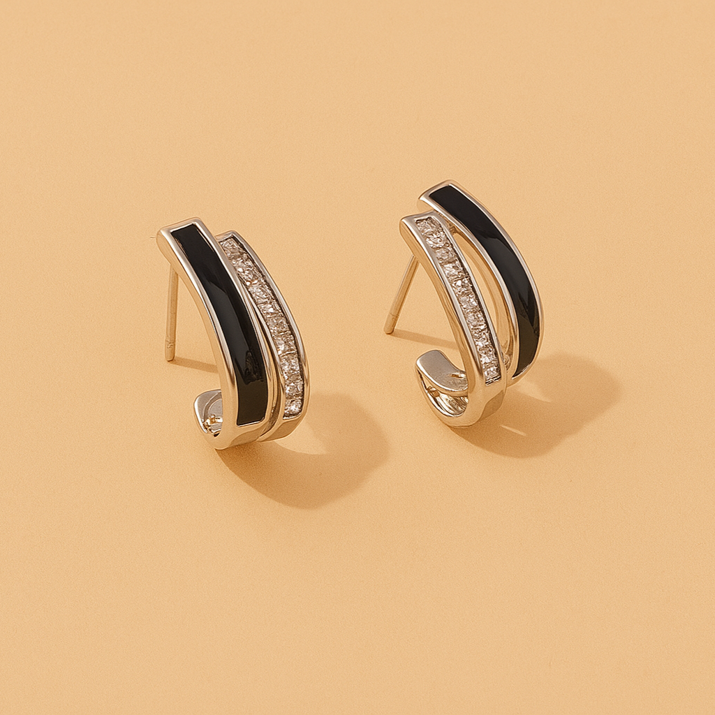 Gelaagde C-Vormige Oorbellen – Elegante Goudkleurige Statement