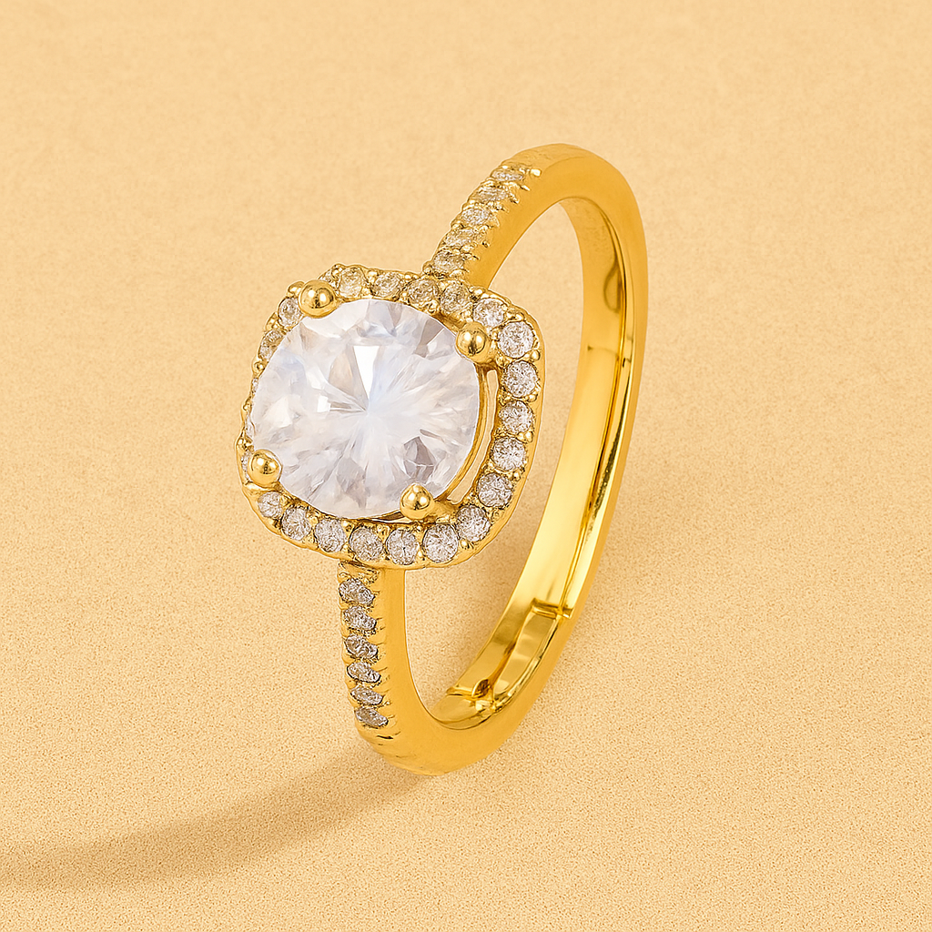 Sierlijke ring met glinstering en verfijnd ontwerp